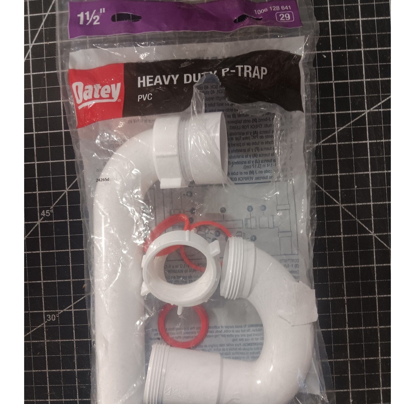 HD 1-1/2 in to 1-1/4 in. Plastic Adjustable Diameter P-Trap with Reducing Washer