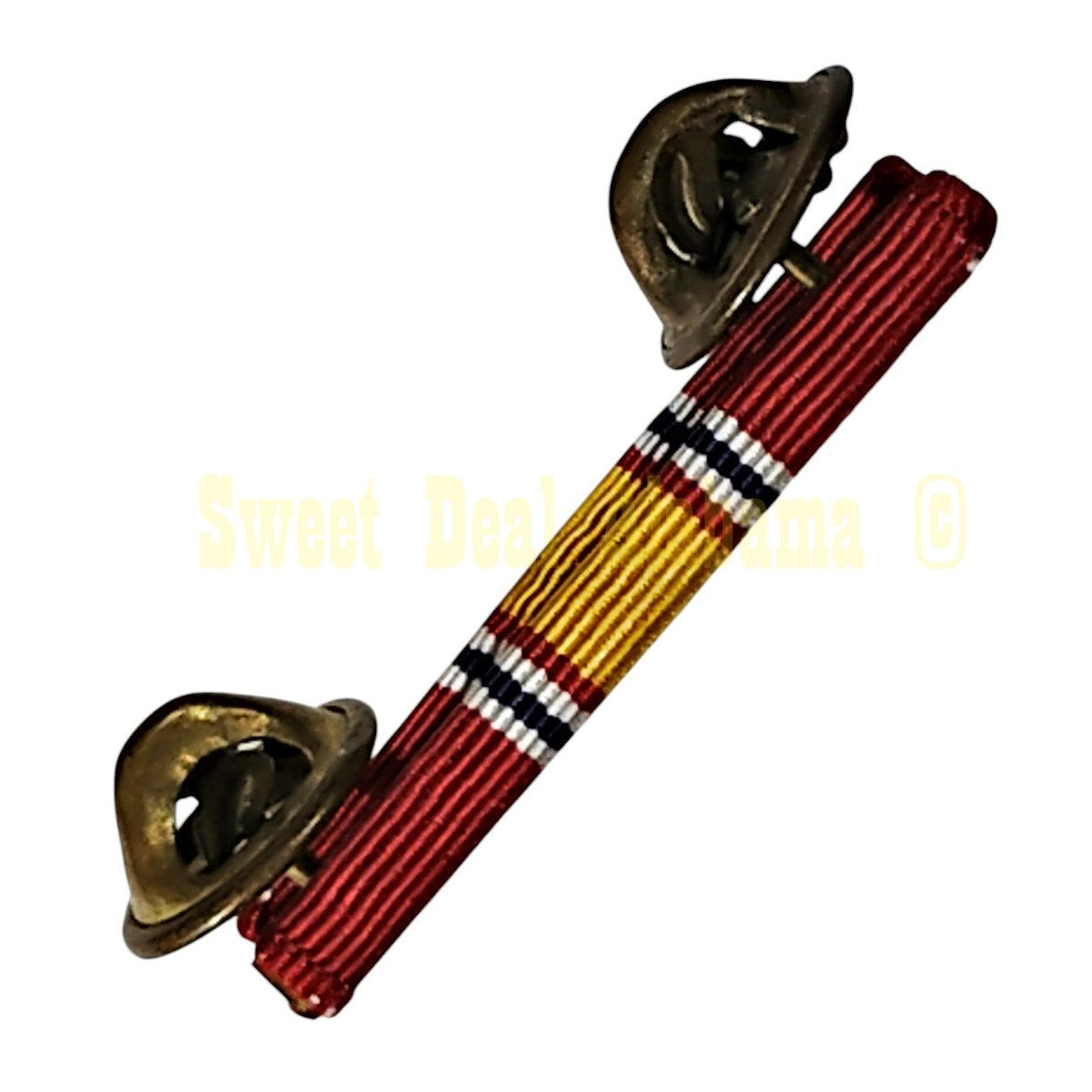 Ribbon Unit National Defense Service Ribbon, Hat/Lapel Pin 1-3/8"W x 3/8"H