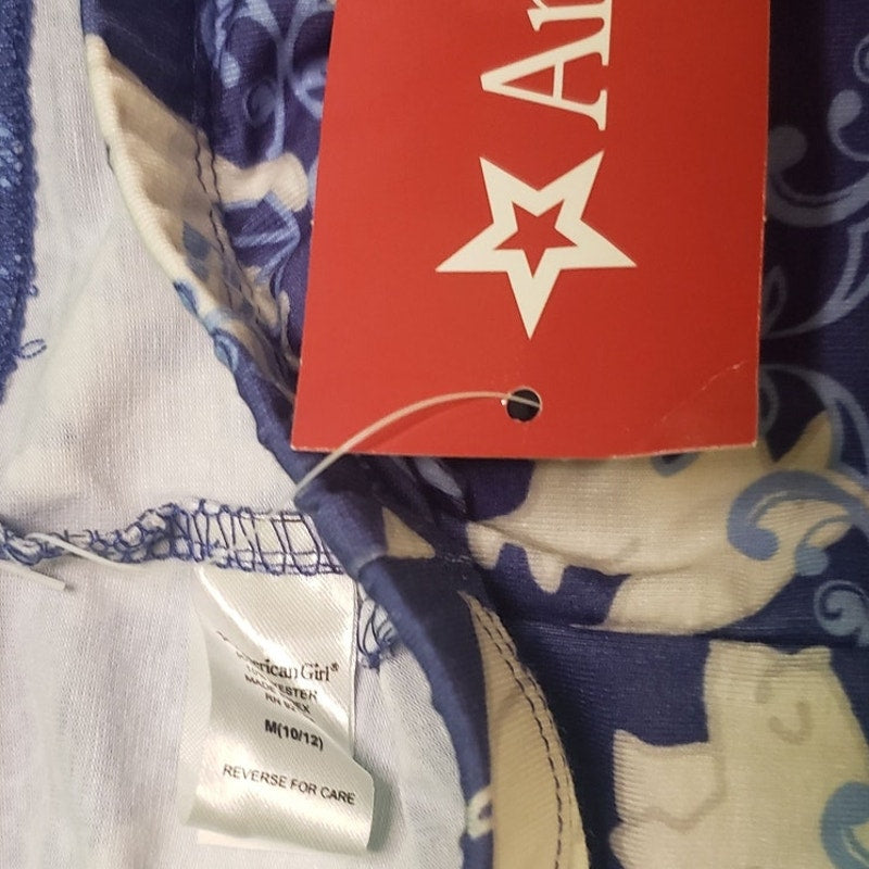 American Girl, Polar Bear Pajama Set, Blue, M (10/12), NWT