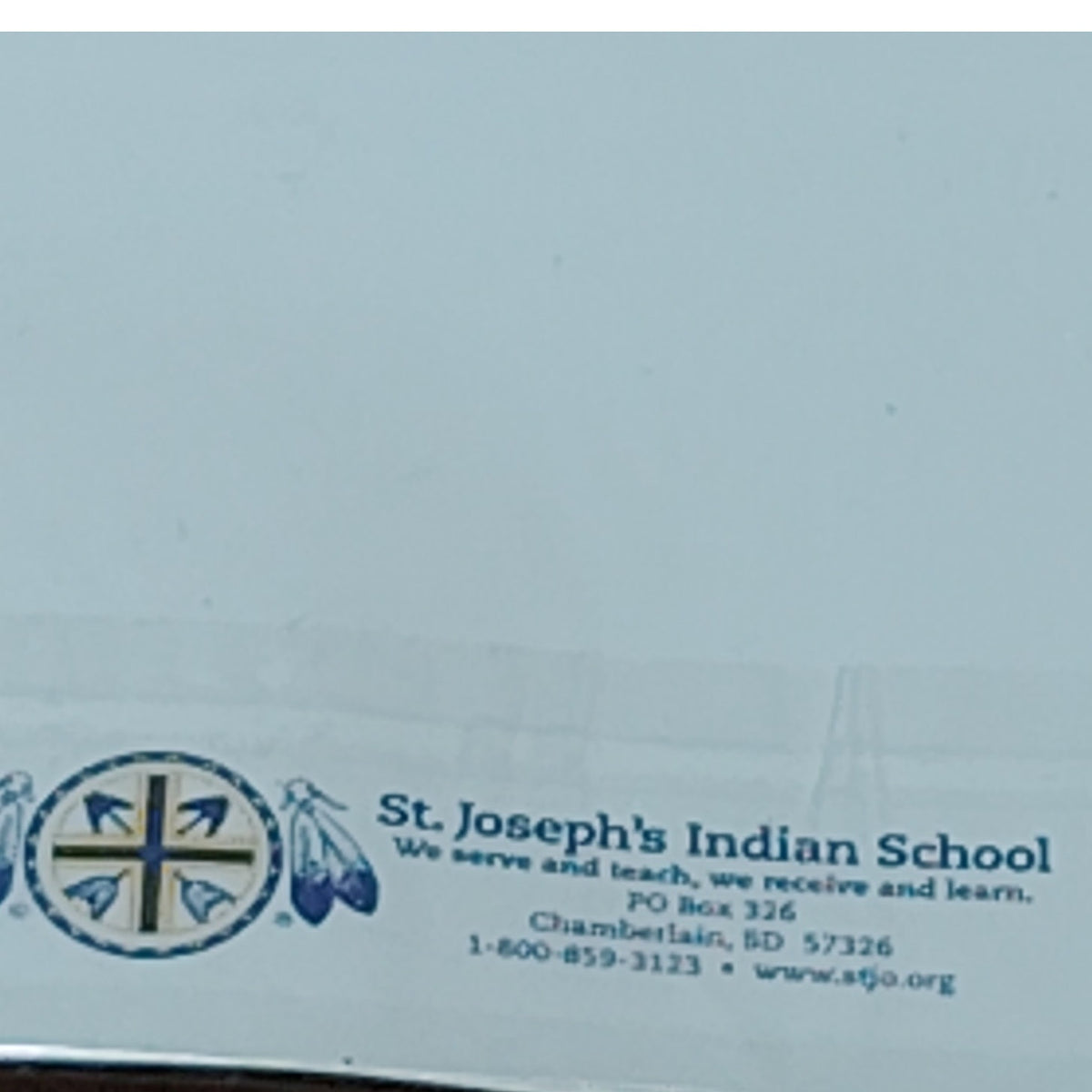 St. Joseph's Indian School Dreamcatcher Keychain Lakota Sioux Brown White