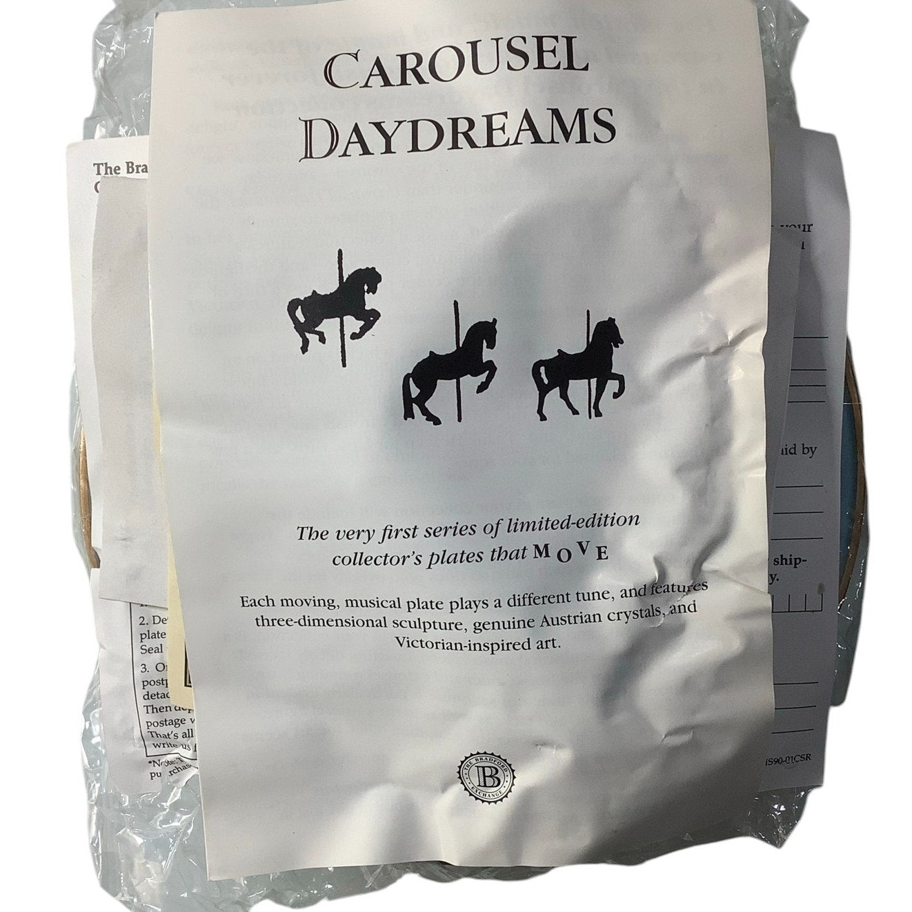 Carousel Daydreams "Hold Onto Your Dreams" 8" Plate, BradEx No. 84-810-176.4