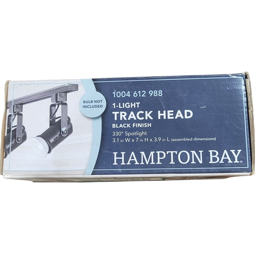 Hampton Bay 1-Light Black Medium Based Universal Bulb Linear Track Lighting Head