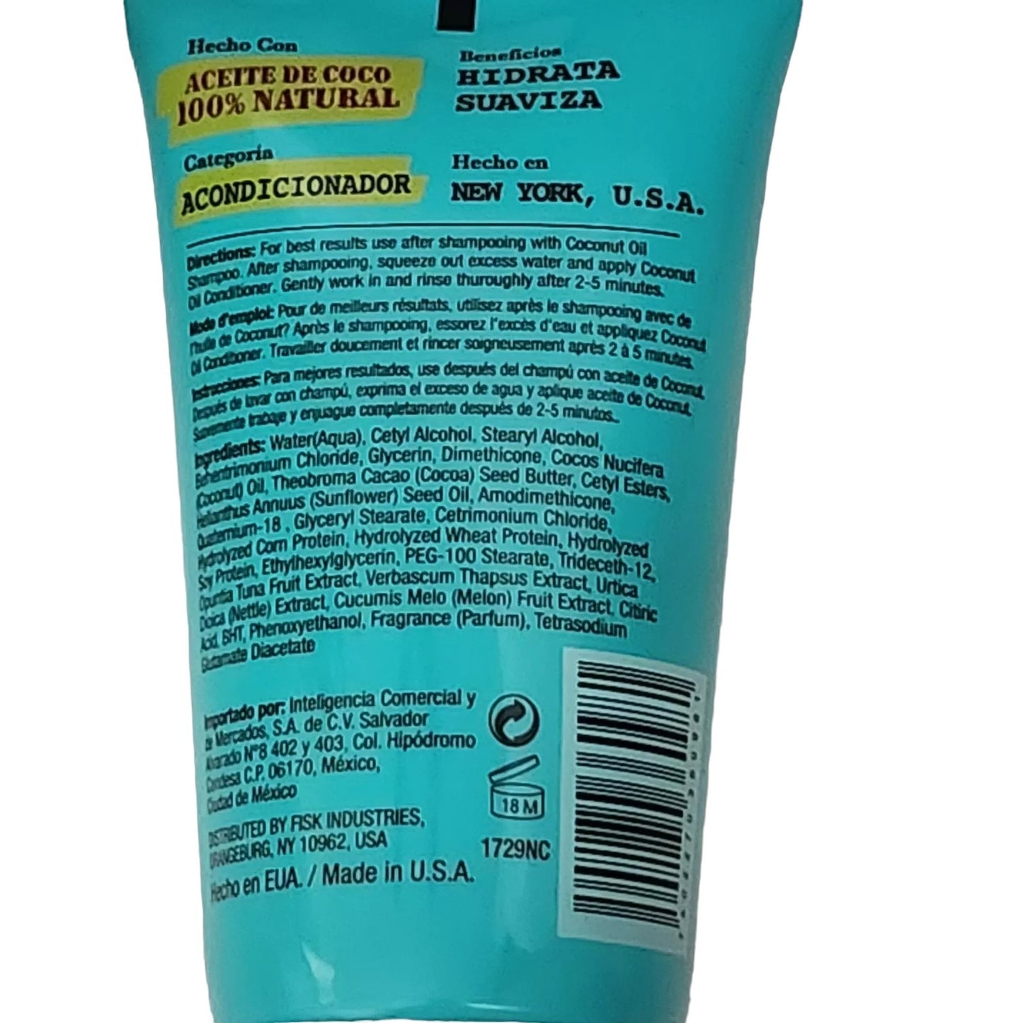 Case/12 Rehydrating Coconut Oil Conditioner Travel Size 2.5 oz Nature's Spirit