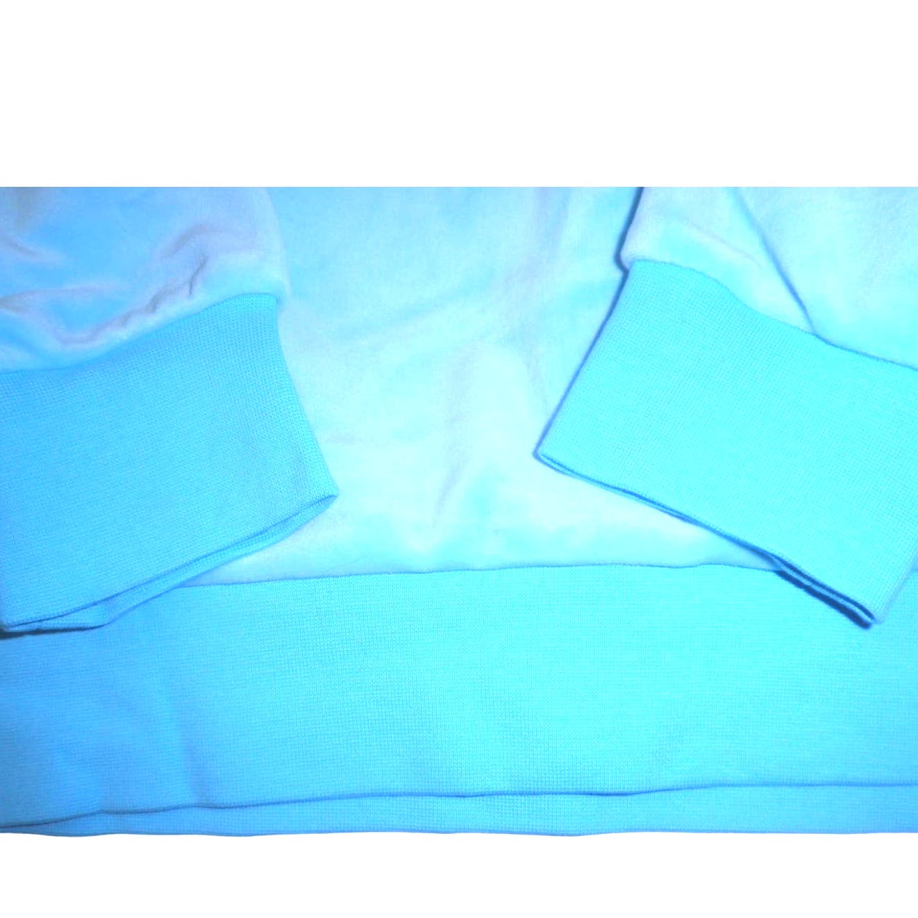 Women's Velour Casual L/S Shirt, Water Blue, Small, Velvet Top, Pullover, NWT