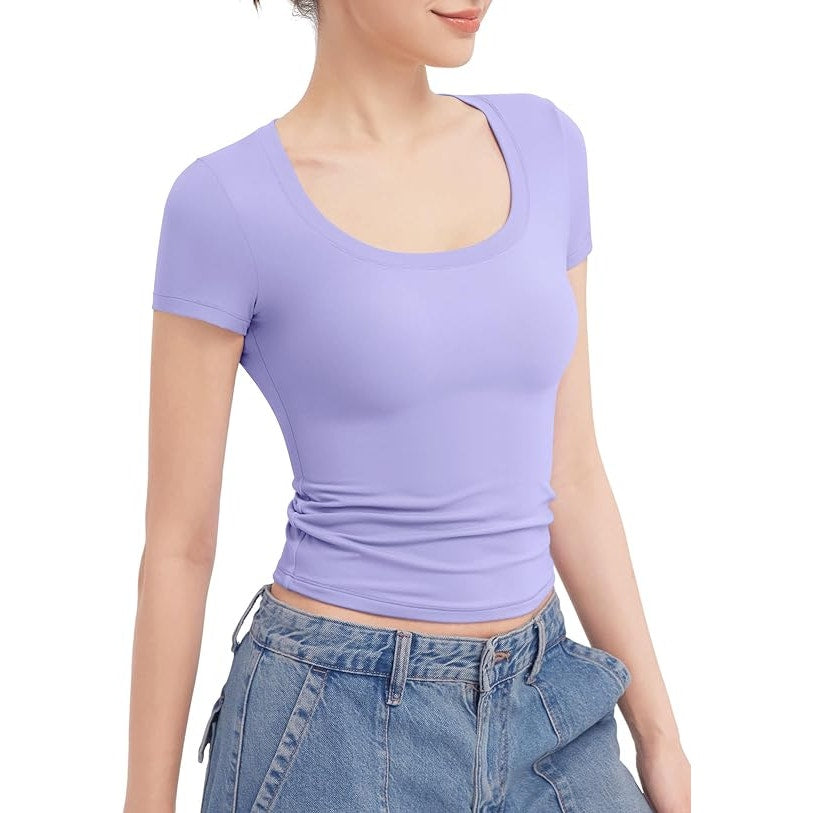 PUMIEY T-Shirt S/S, Scoop Neck, Slim Fit Tee, Smoke Cloud Pro Collection, Medium