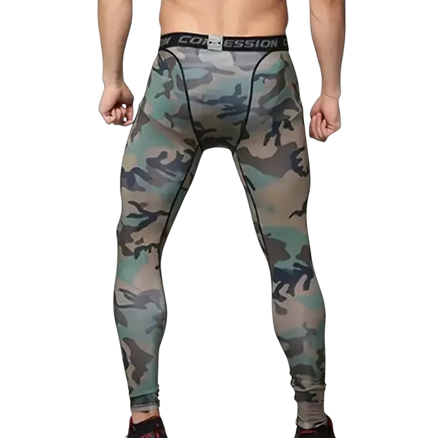 Unisex Woodland Camo Stretch Long Johns 27.6-29.2"W x 27"L