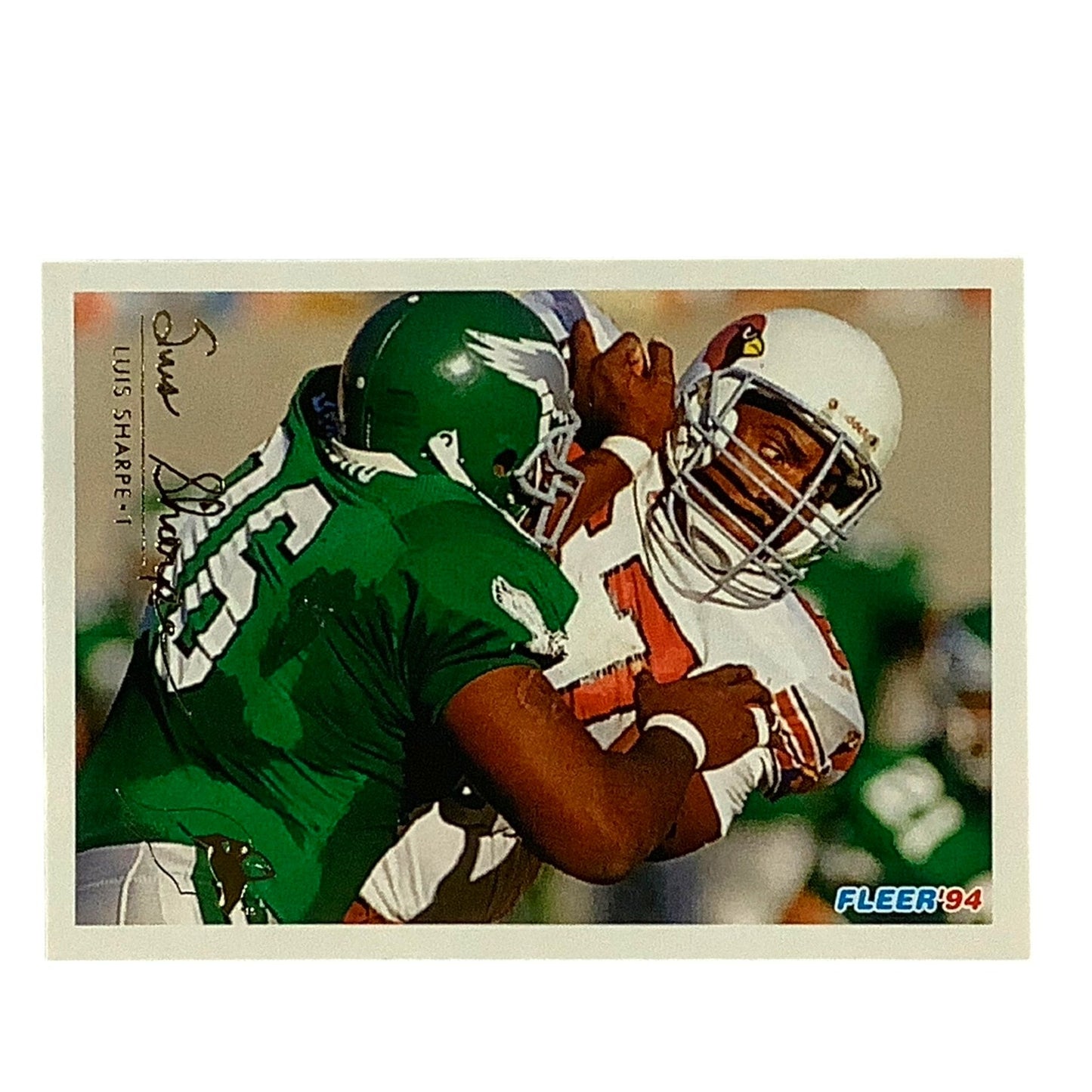 Luis Sharpe, Arizona Cardinals, NFL Fleer 1994 Card 13, EX/NM