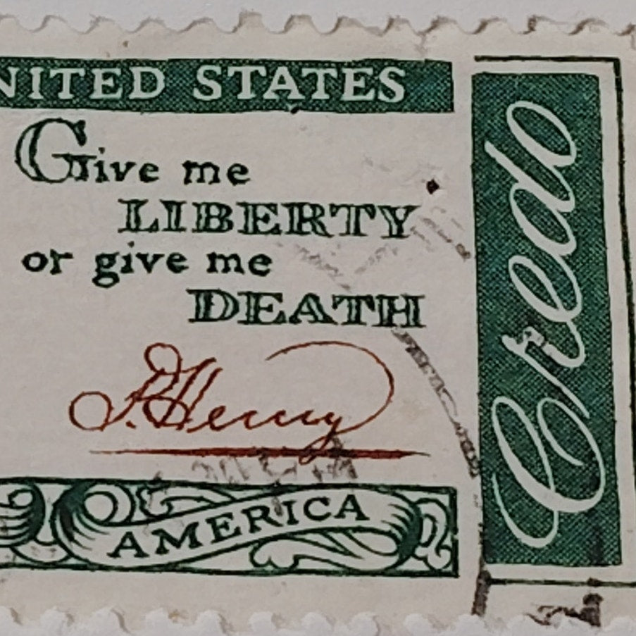 1961 Scott #1144 – 4¢ Patrick Henry / American Credo Series – Canceled