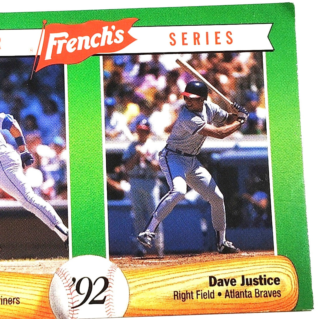 1992 French’s Mustard Ken Griffey Jr Dave Justice #15 MLB Baseball Card NM