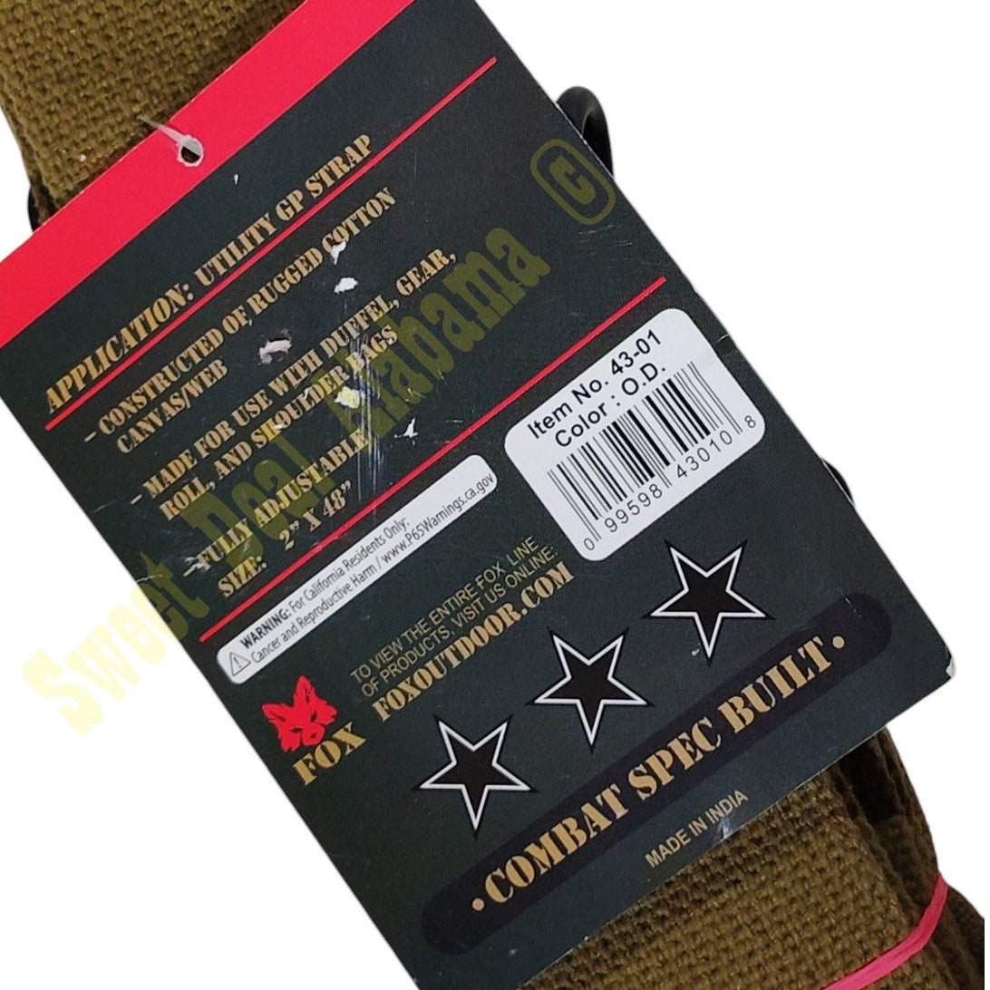 Fox Outdoor, ODG Utility GP Snap Hooks Strap, No.43-01, 2"W x 48"L