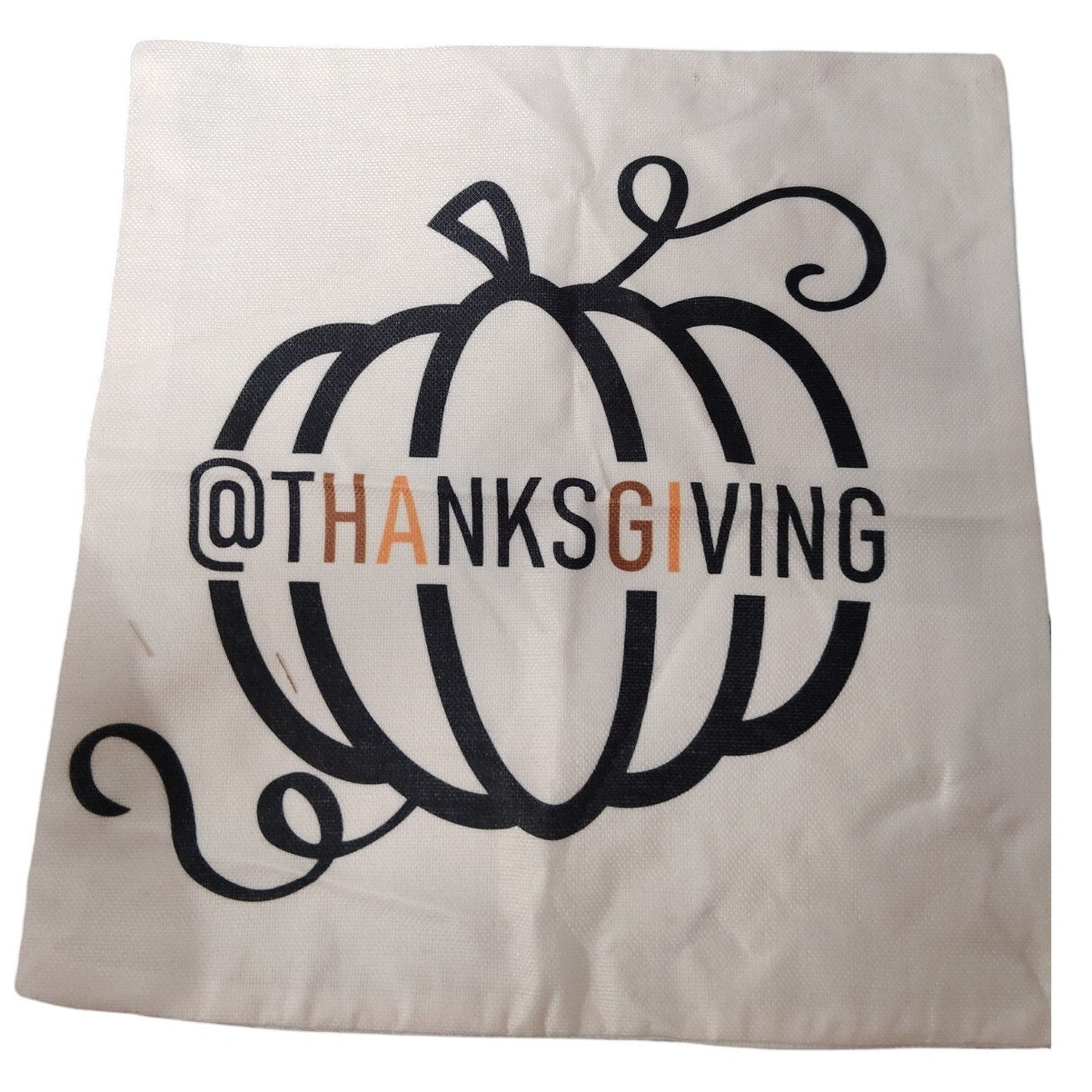 3 Fall Throw Pillow Covers – Thanksgiving Theme, Burlap Texture, 18x18, NWOT