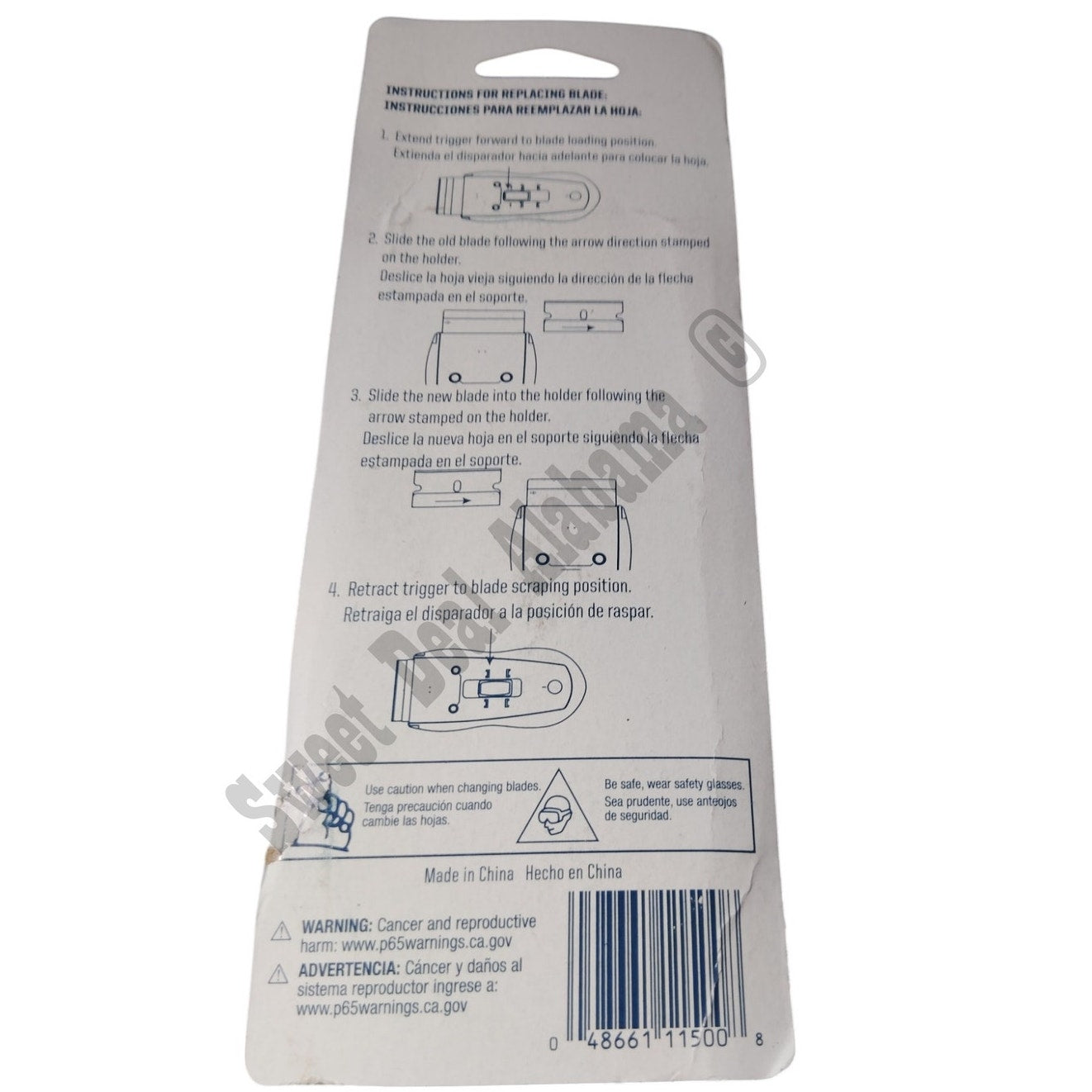 Warner Soft Grip Safety Scraper Includes 5 Blades #11500, NIP