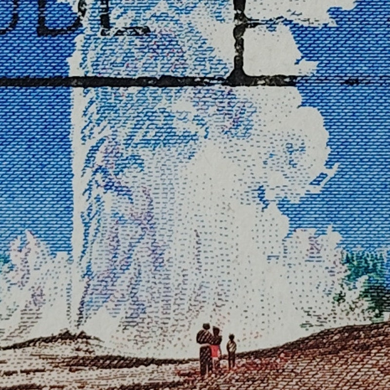 1972 US Postage Stamp #1453 Old Faithful Yellowstone National Parks Used VTG