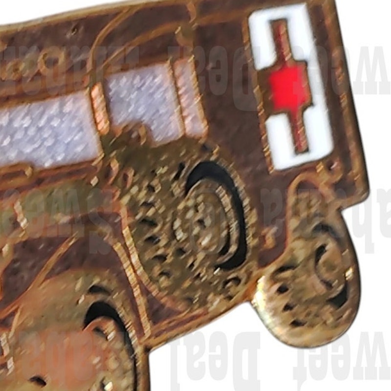 Front Line Red Cross Ambulance, Collector's Hat, Lapel Pin 1-1/4"W x 3/4"H