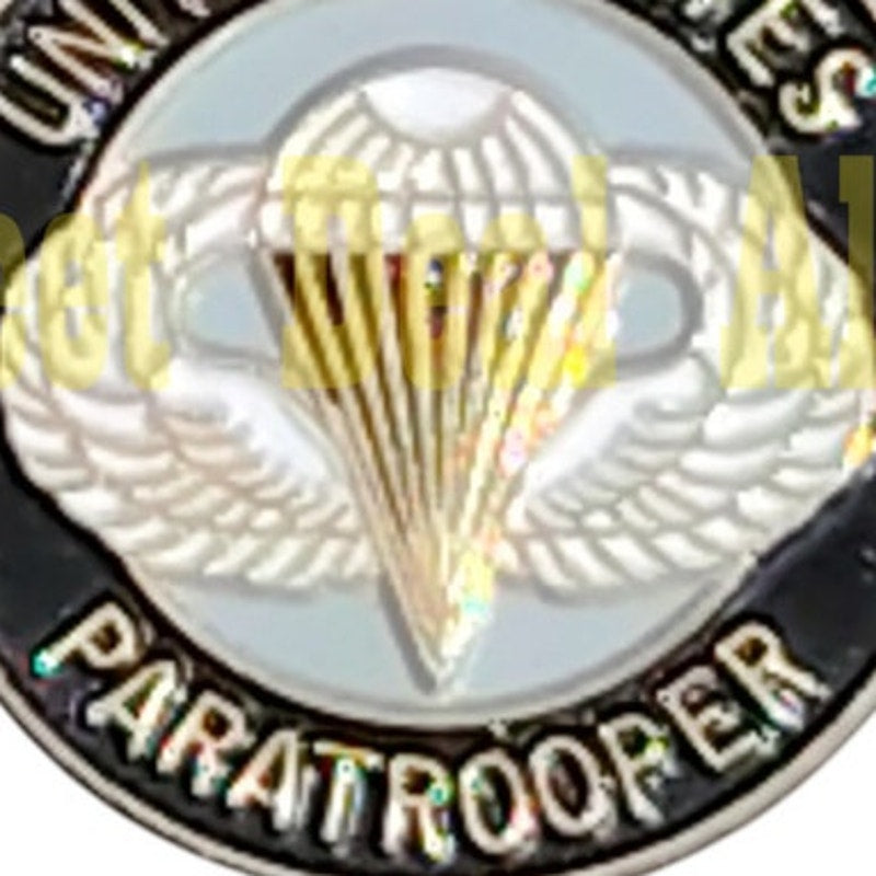 Army Paratrooper Hat, Lapel Brooch Novelty Collectors Pin 1"D