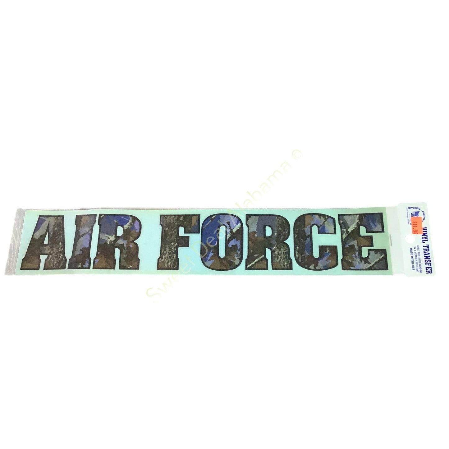 Mitchell Profitt Vinyl Transfer - AIR FORCE - 15.25"L x 3"H