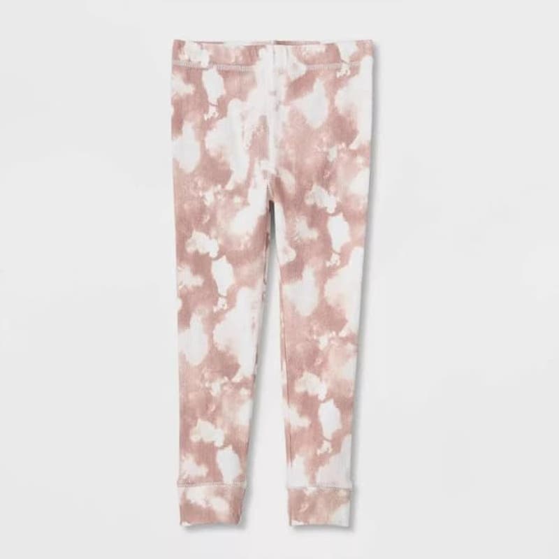 Grayson Collective Toddler Girls' Ribbed Leggings, Size 4T - Pink Tie-Dye, NWT