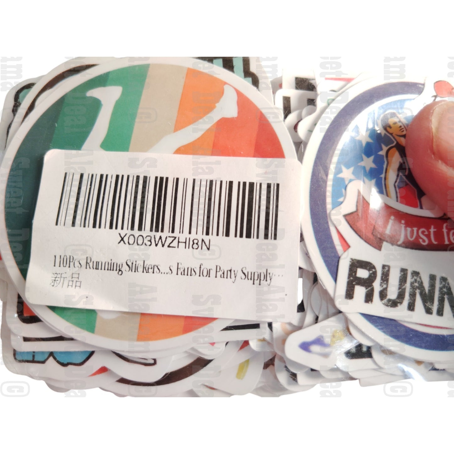 55 PCS Running Stickers - Waterproof Vinyl, Multicolor - Indoor & Outdoor Use