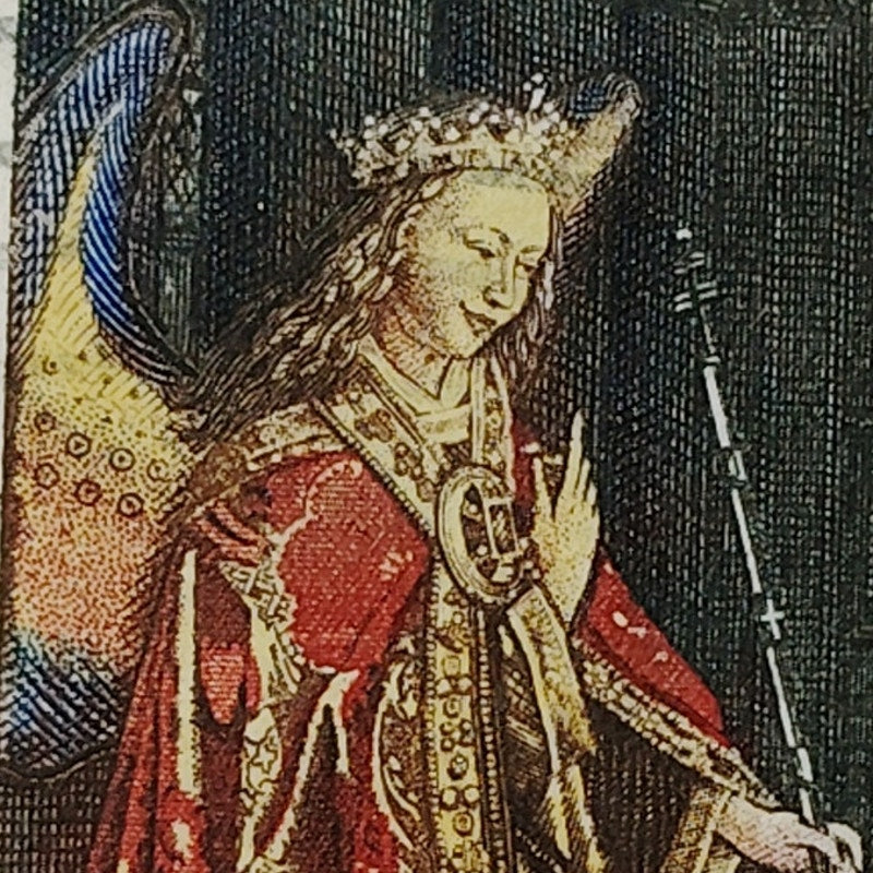 1968 US Christmas Stamp #1363 Angel Gabriel Van Eyck National Gallery 6c Used