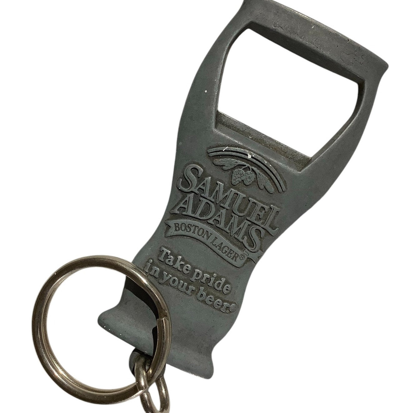 Samuel Adams Take Pride in Your Beer Boston Lager Pewter Bottle Opener / Keyring