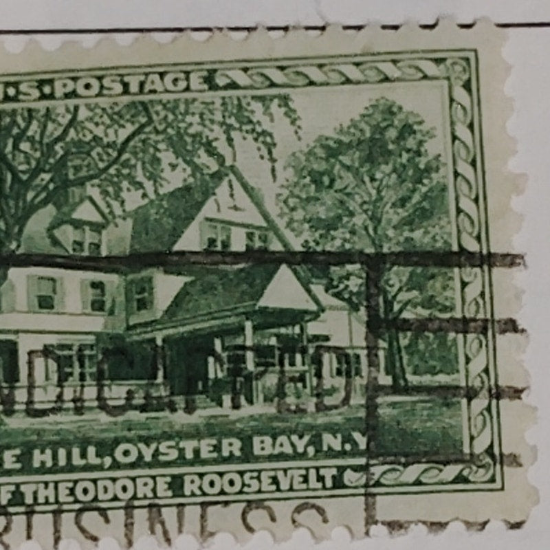 1953 3¢ Sagamore Hill Stamp, Scott 1023, Theodore Roosevelt’s Home Historic Site
