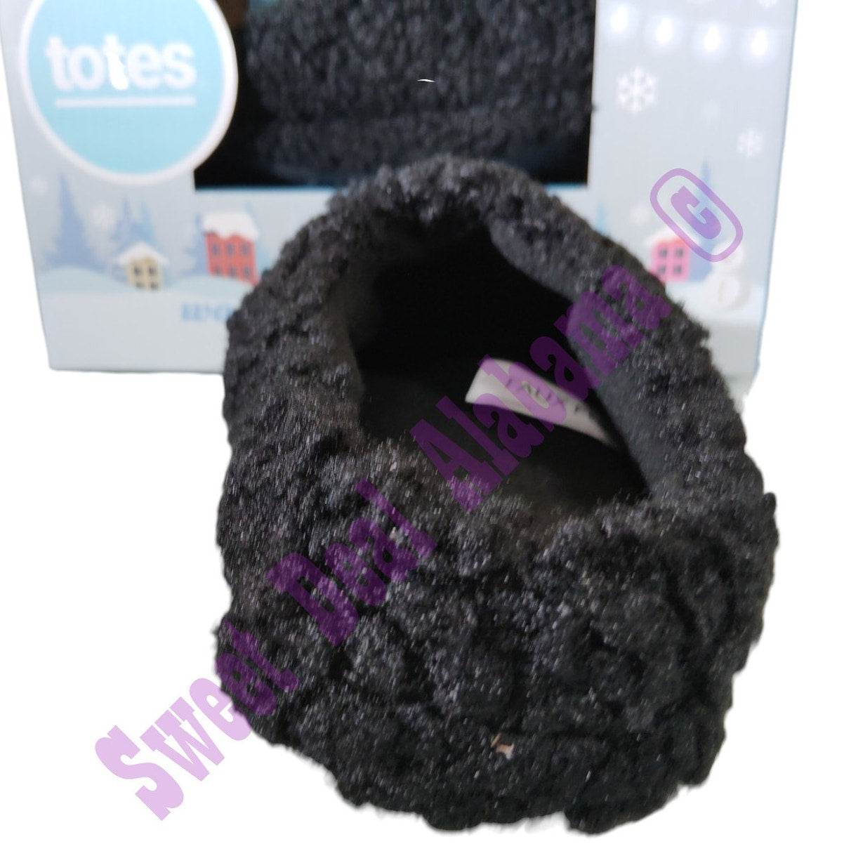 Totes Women's Cozy Slippers, Memory Foam Slippers, Size XL (9-10) , Black #34546