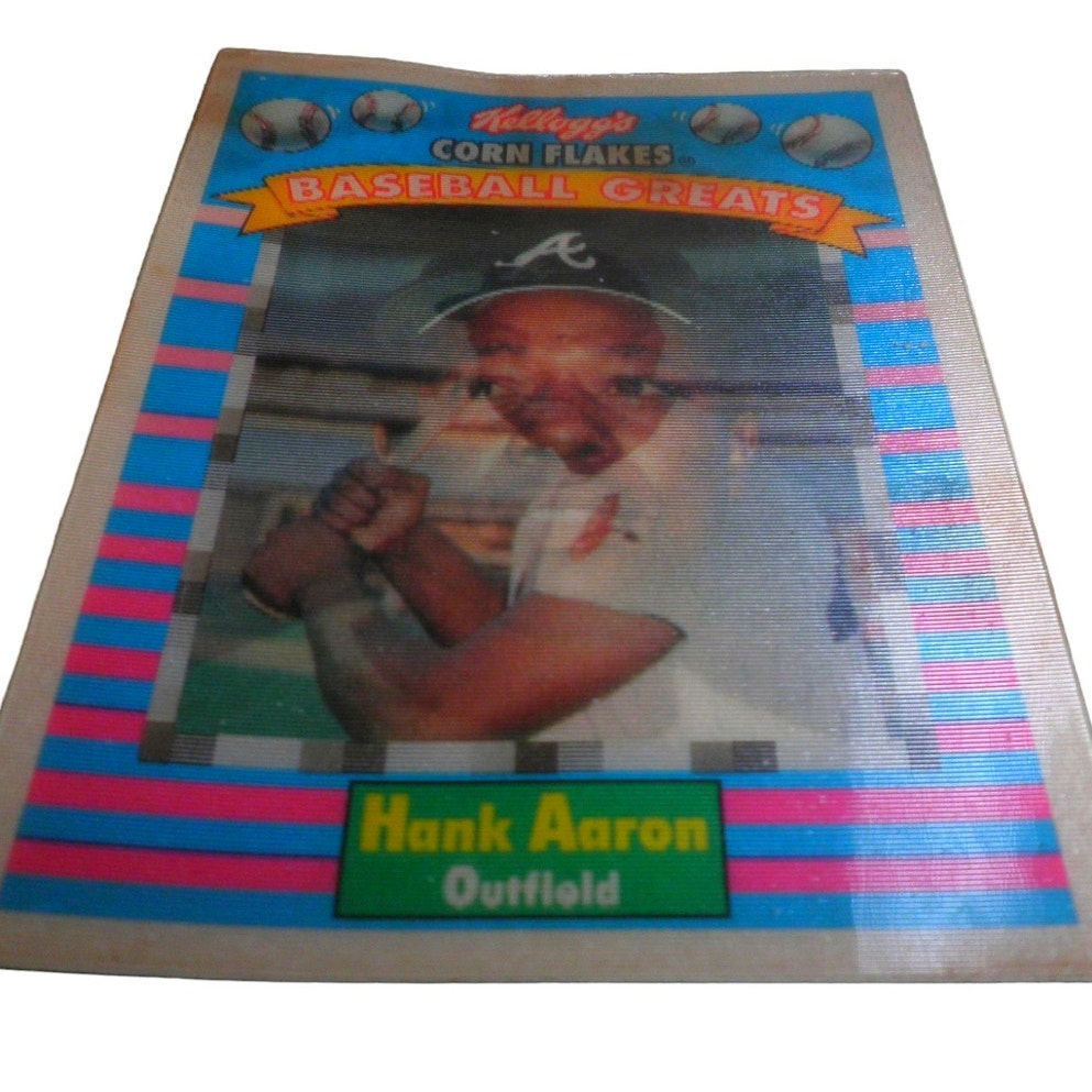 1991 Kelloggs Corn Flakes #2 HENRY HANK AARON 3-D Baseball Greats #2 of 15