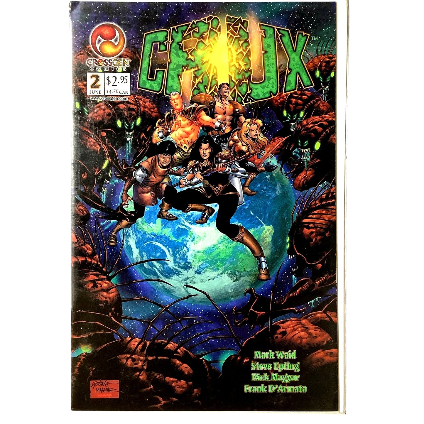 Crossgen Comics, Crux #2, June 2001, NM 9.4 by Waid, Epting, Magyar & D'Armata