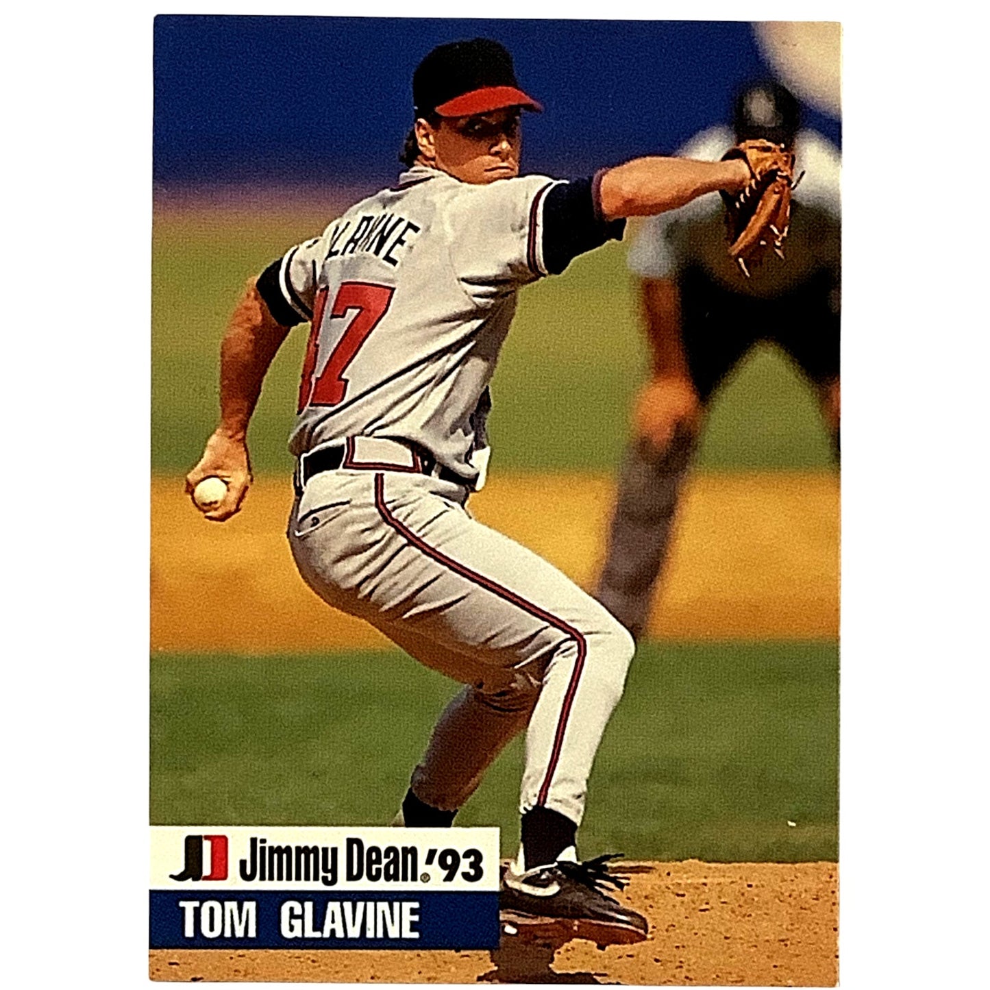 1993 Tom Glavine Atlanta Braves, MLB, Jimmy Dean '93 Ltd Ed., Card 14, EX/NM
