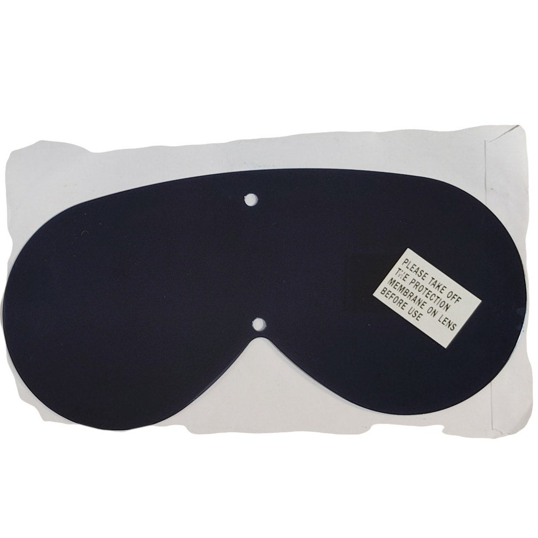 M44 Goggle Replacement Lens – Neutral Gray Plastic, NSN 8465-02-6052, U.S. Military Issue