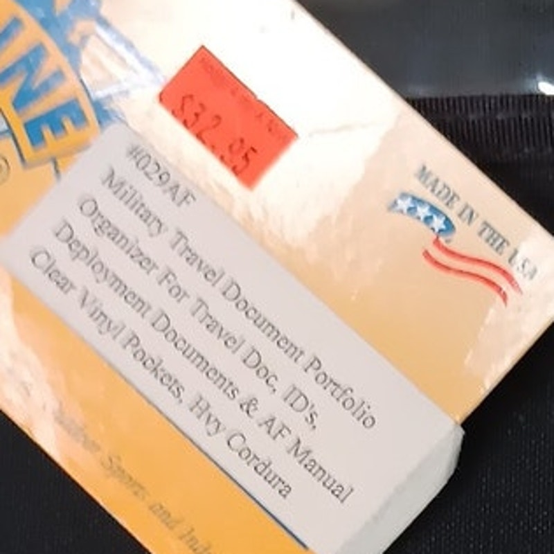 Raine Military Travel Document Organizer - Clear Vinyl Pockets - Made in USA