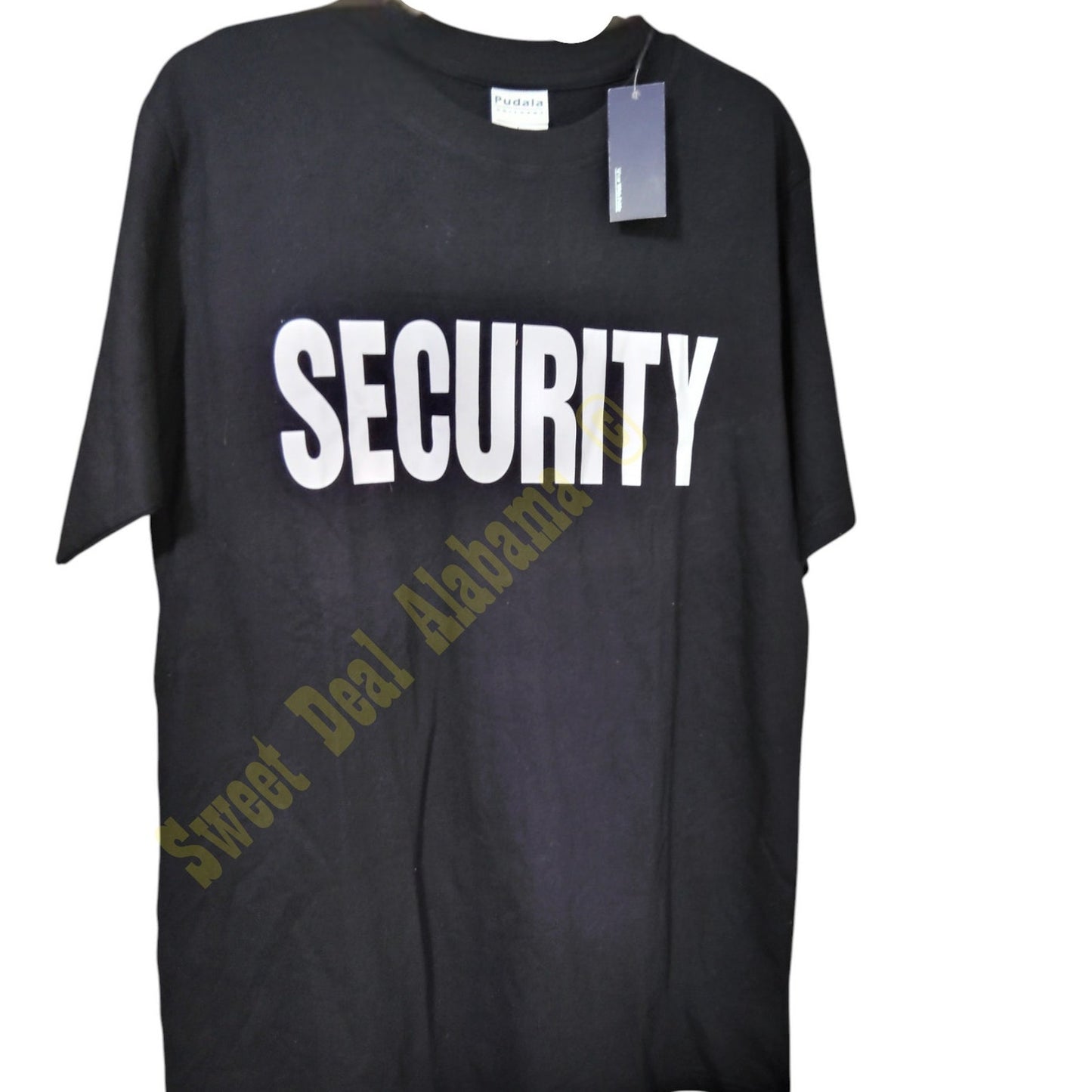 Pudala Black Tactical Shirt – "Security" – Short Sleeve, Size: Large