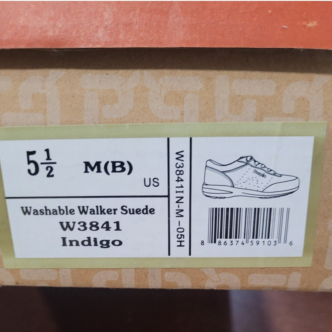 Women’s Washable Walking Sneakers – Indigo Blue Size 5.5 Comfort Athletic Shoes