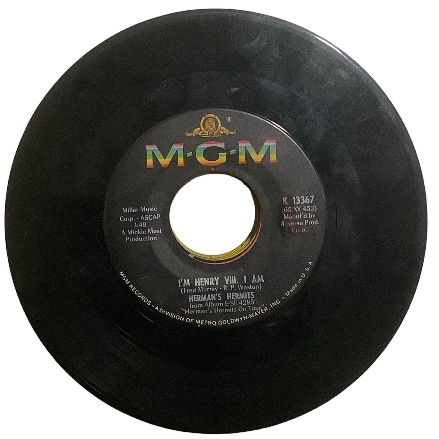 Herman's Hermits – I'm Henry VIII, I Am & The End of the World, MGM 1965, K13367