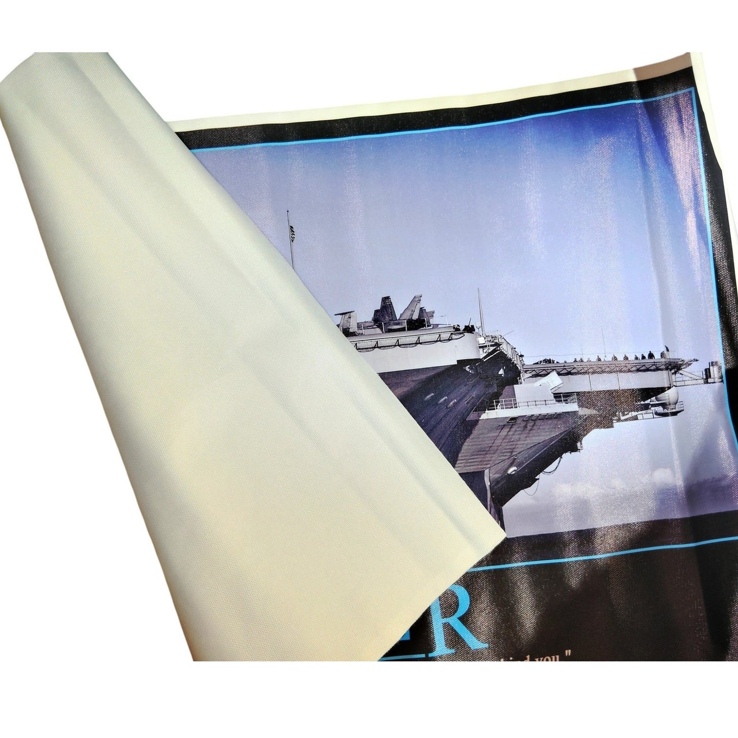 24x16" U.S. Aircraft Carrier Canvas Print – Power Motivational Wall Art (Unframed)