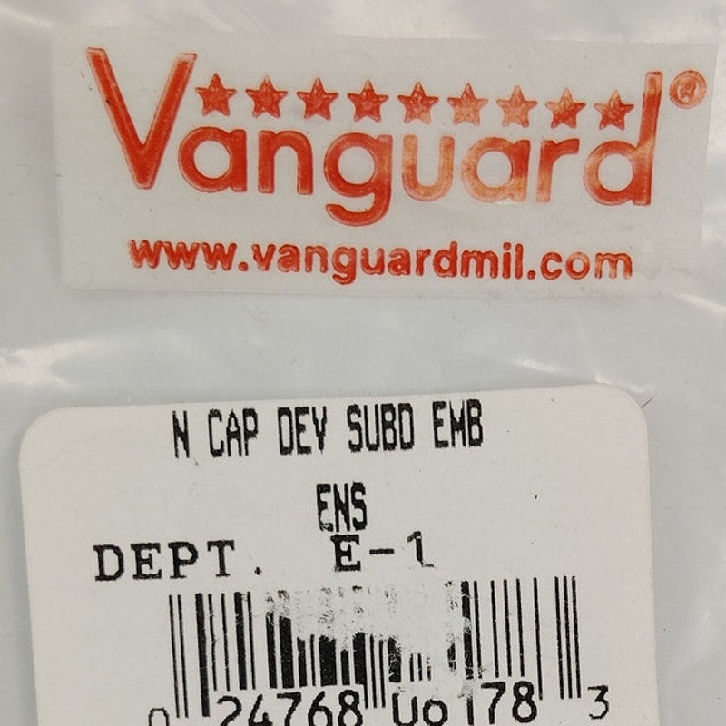 Vintage US Navy Ensign O‑1 Subdued Cap Device TE Embroidered Sew‑On Patch