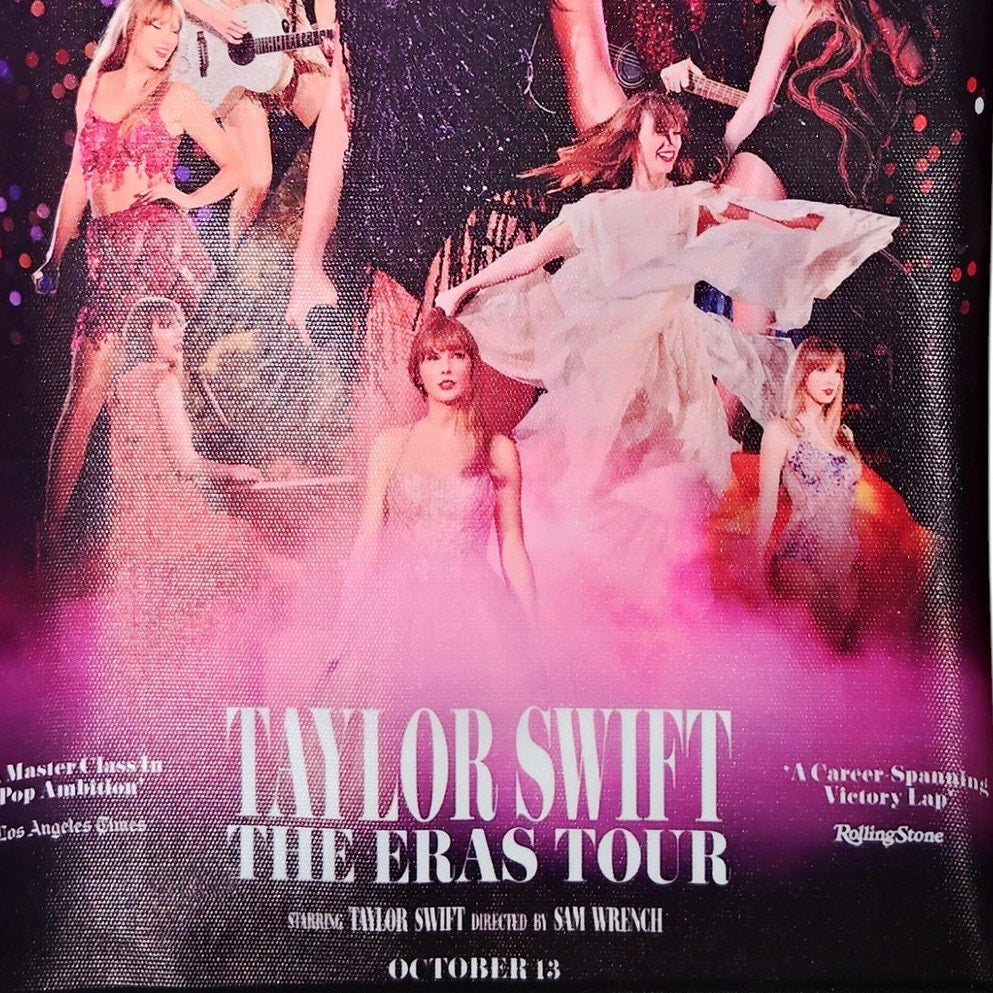 Taylor Swift IMAX Eras Tour 8x10" Canvas Print Poster Wall Art, Unframed