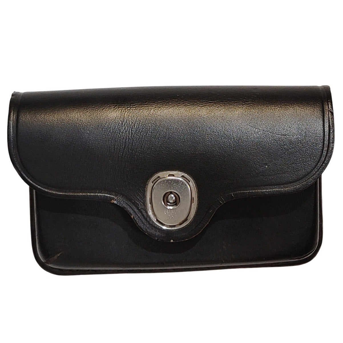 US Military Issue, 1969 BOLEN LEA. PRODUCTS Ammo Black Leather Belt Attached Pouch, 5x3x1", LN Cond.