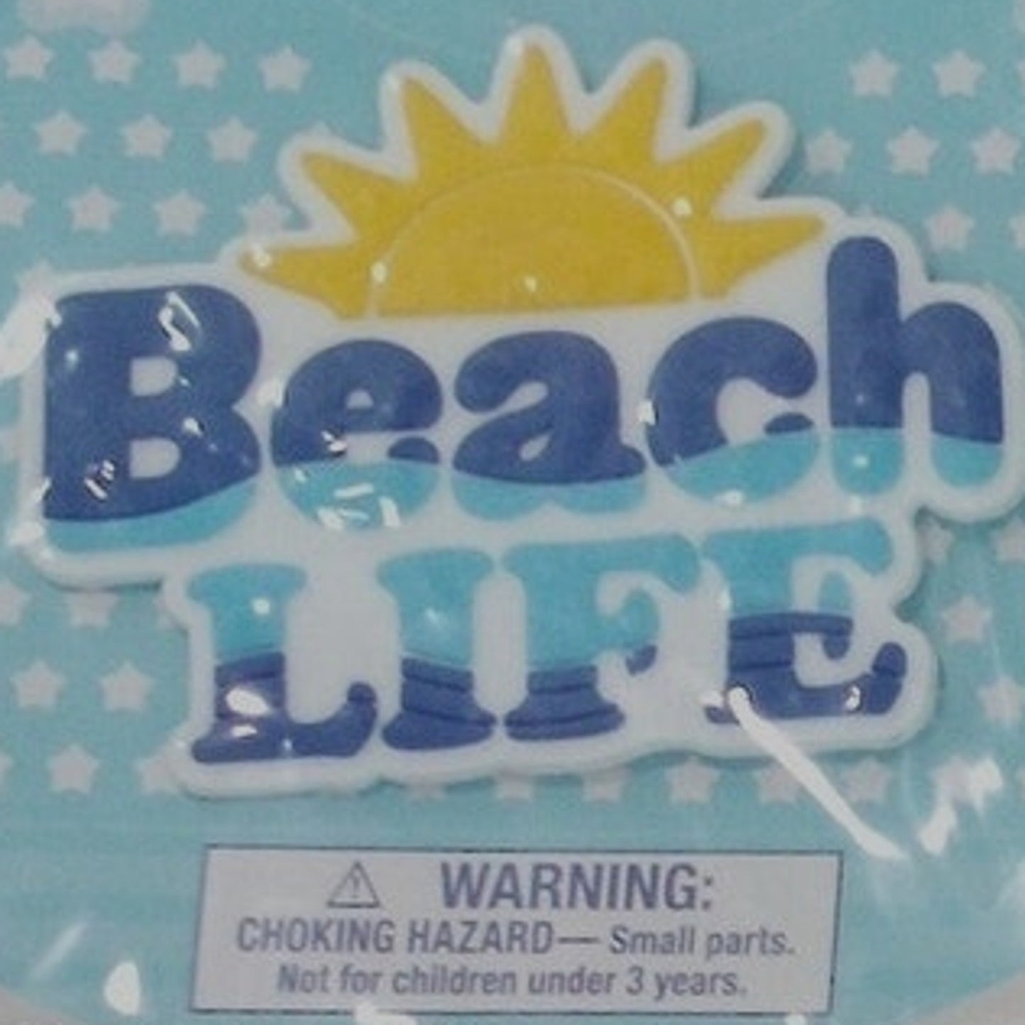3‑PK Jumbo Rubber Beach Tote Bag Charms – Assorted – 3+ Years