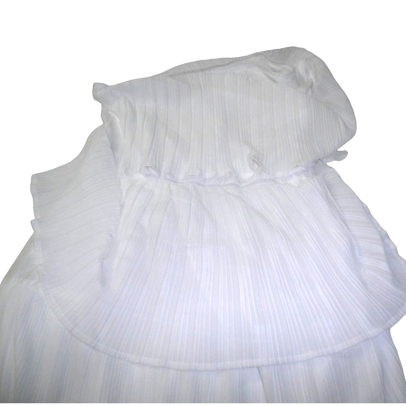 Summer One-Shoulder Sleeveless Pleated Ruffle Tiered Layered Chiffon Party Dress