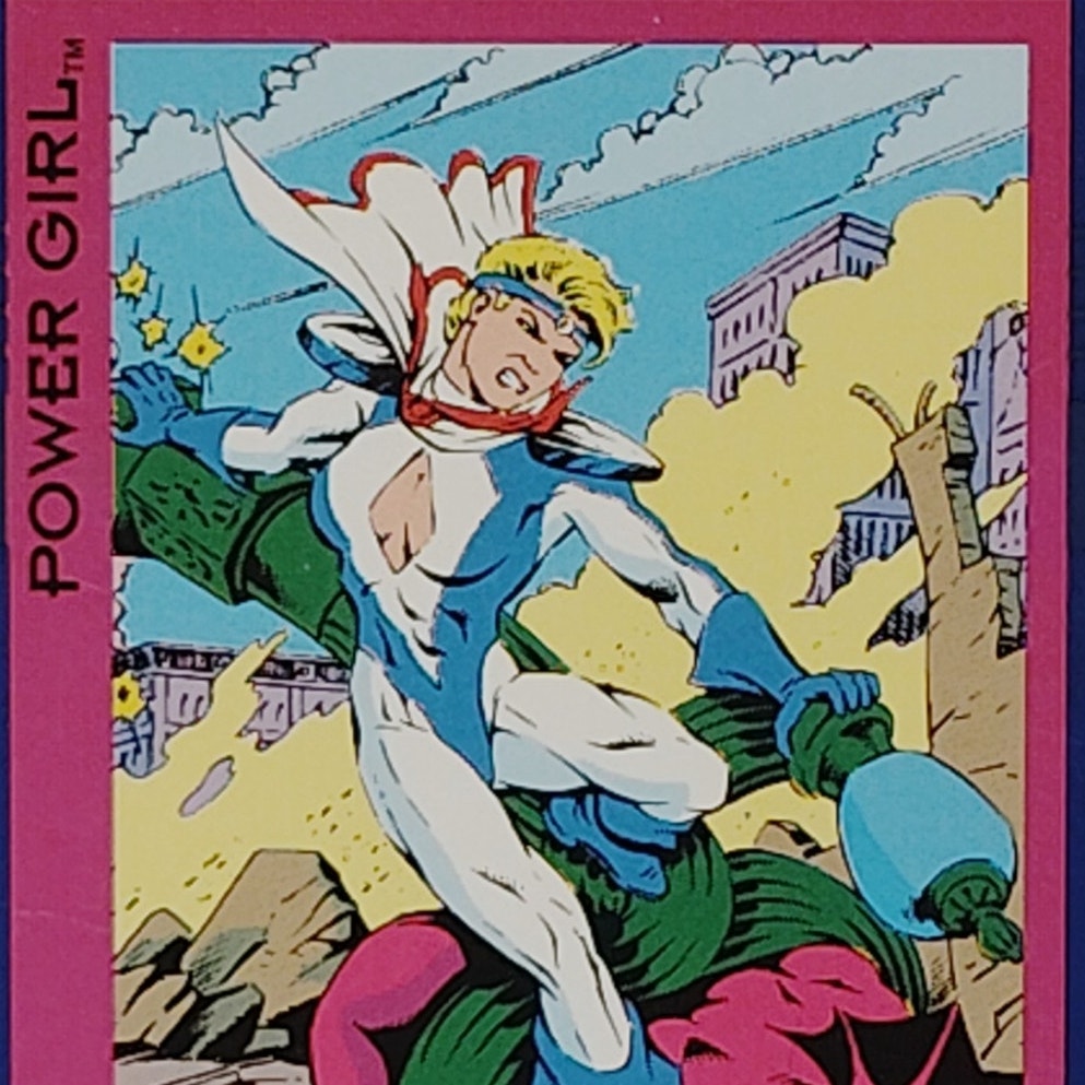 Skybox 1993 DC Flashback Card 50, Justice Society, Power Girl, DC Comics