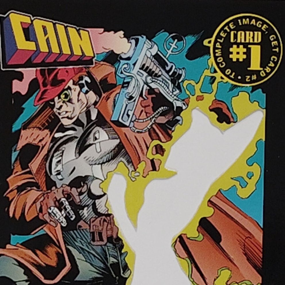 Harris Comics 1993 Decryptor Card 1, Cain, Promo Insert, Requires #2 to Complete