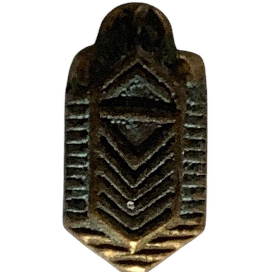 1 Pair Brass Military Emblems 1/2" x 1/4", Use U/K, Flat Backs, Detailed Fronts