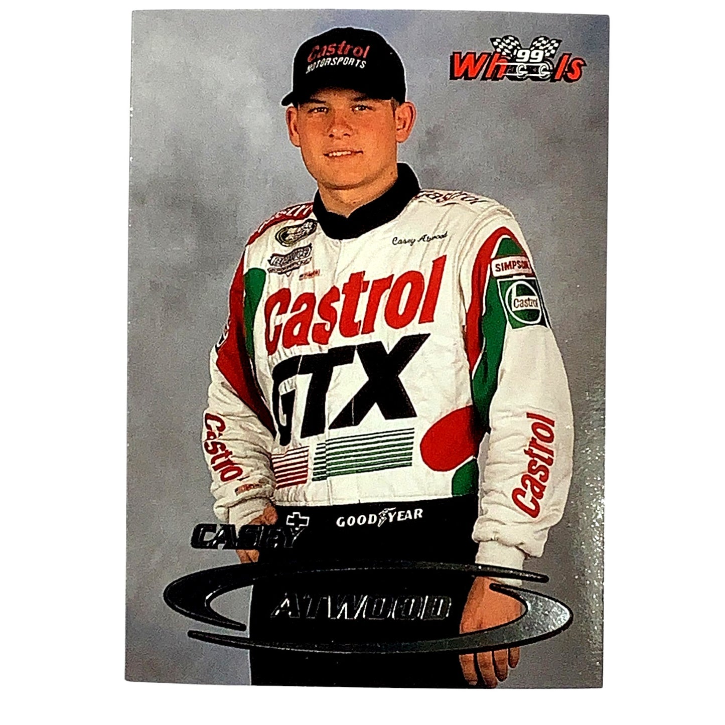 Casey Atwood, Sponsor: Castrol GTX, Card 37 1999 Wheels NASCAR Winston Cup, NM+