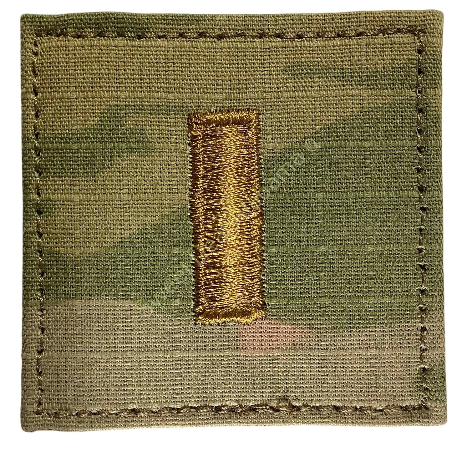 Military 2nd Lieutenant OCP Rank Insignia, Multi-Camo, 2x2, Hook-n-Loop Back