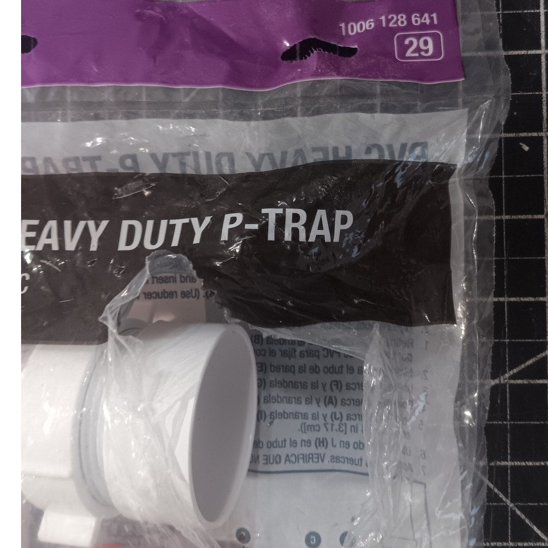 HD 1-1/2 in to 1-1/4 in. Plastic Adjustable Diameter P-Trap with Reducing Washer