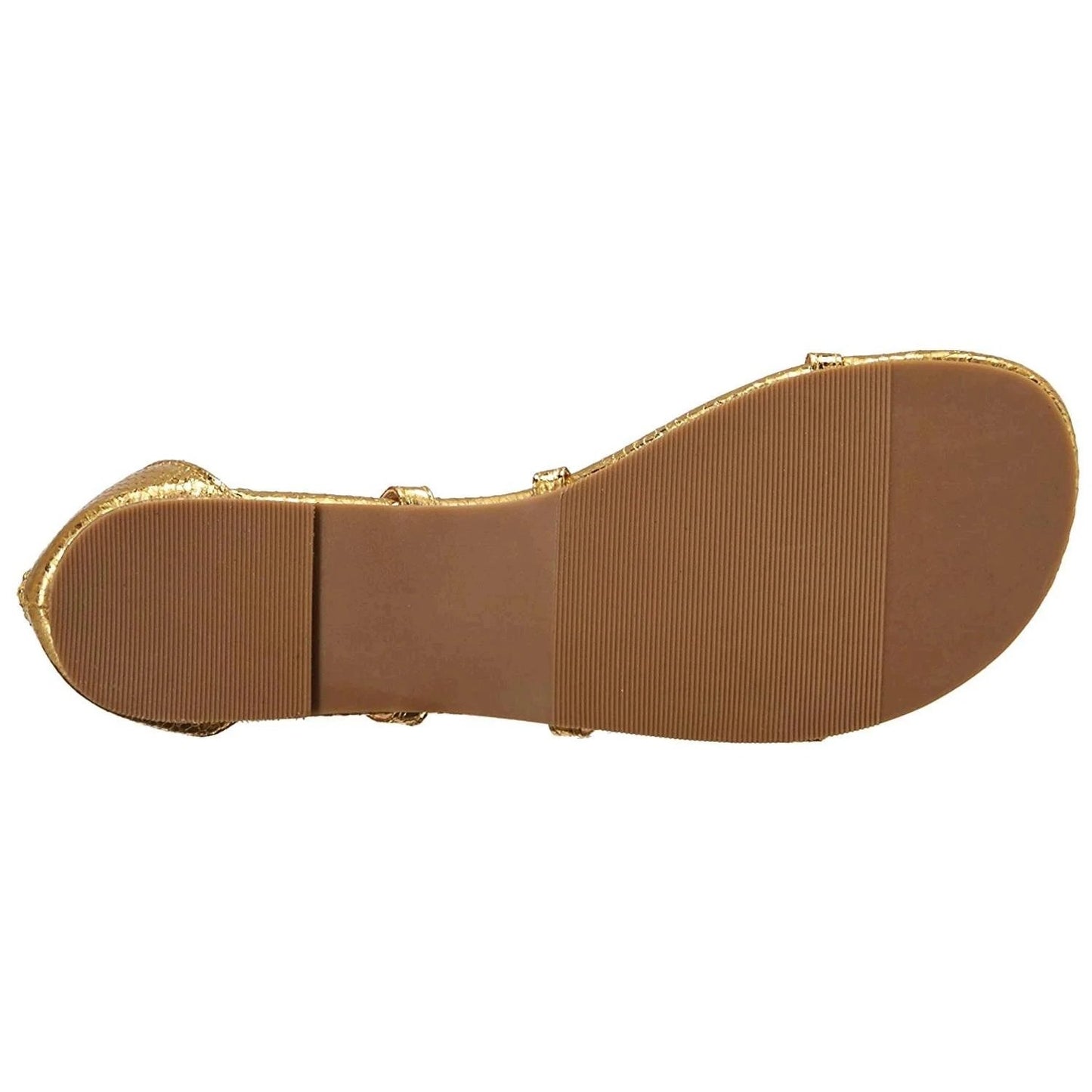 Ellie Shoes Women’s Gladiator Flat Sandal – Gold, Size 7, Style 015-ZENA