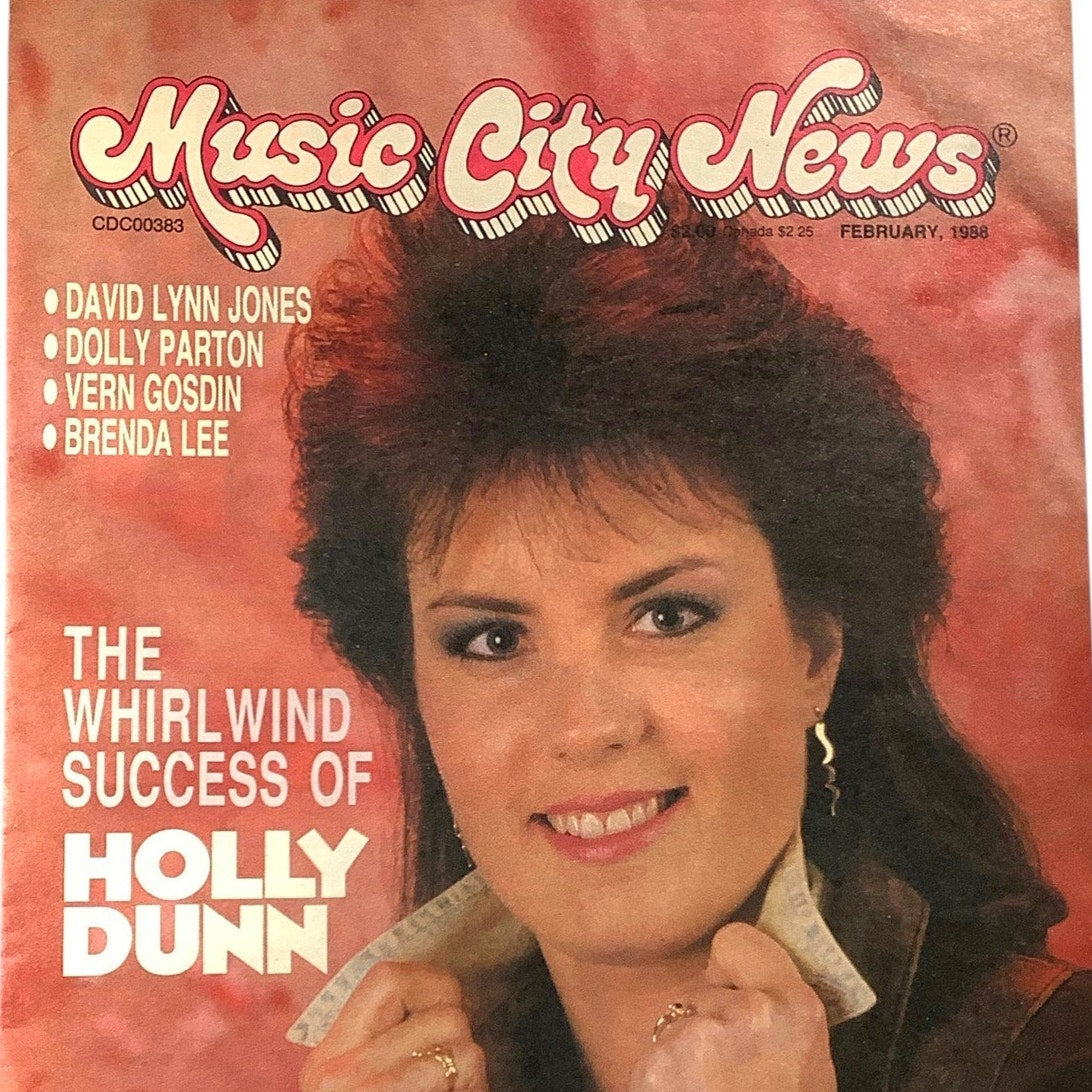 Music City News Magazine, Feb 1988 - Holly Dunn, Dolly Parton, Brenda Lee & More