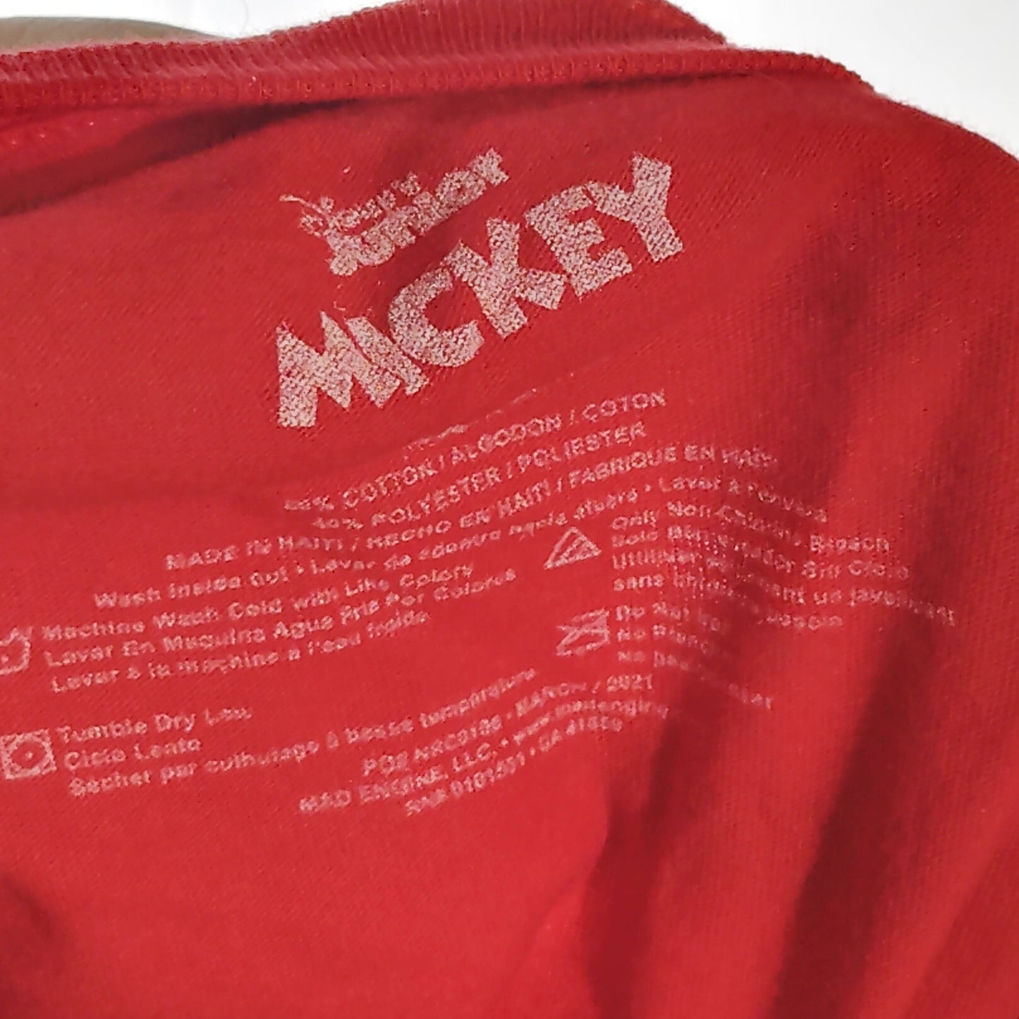 Disney Junior Mickey Mouse Classic Melting Mickey Tee Red 3T