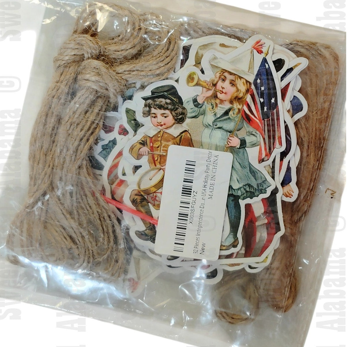 32-Piece 4th of July Hanging Décor – Patriotic Paper Ornaments Set